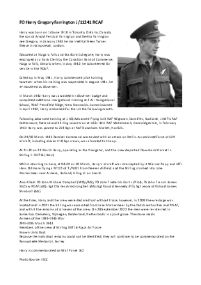A preview of a PDF biography for Farrington, Harry Gregory